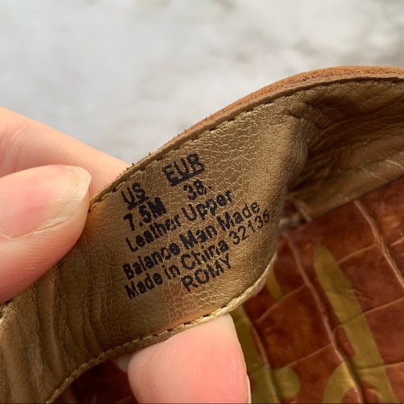 *SOLD* Sam Edelman US 7.5M Romy Brown Wedge Sandal - Picture 7 of 7